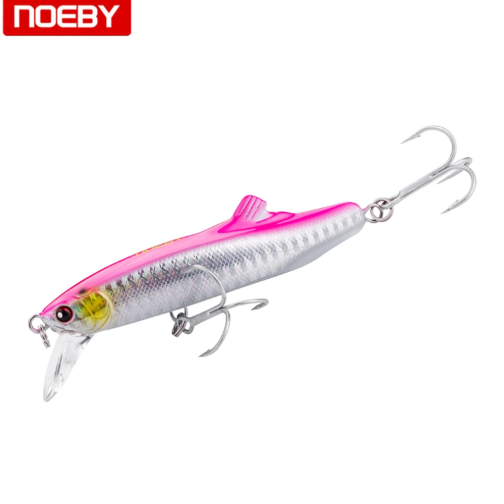 

NOEBY Sinking Minnow Fishing Lure Wobbler 90mm 3D Eyes Lifelike Hard Bait with VMC Hooks Fishing Tackle NBL9060
