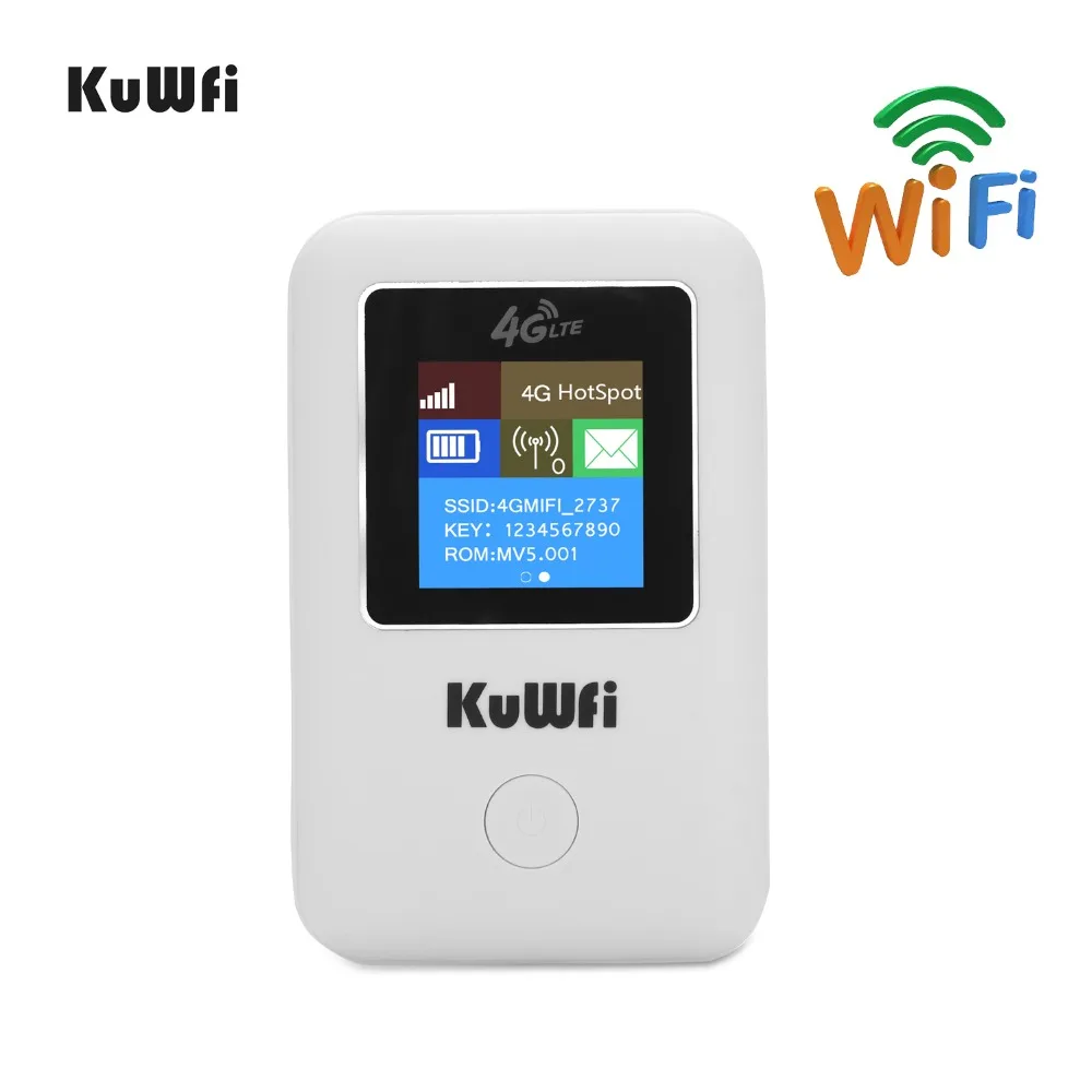 KuWFi 4G Wi Fi маршрутизатор sim карта Карманный LTE мини наружные роутеры автомобильный