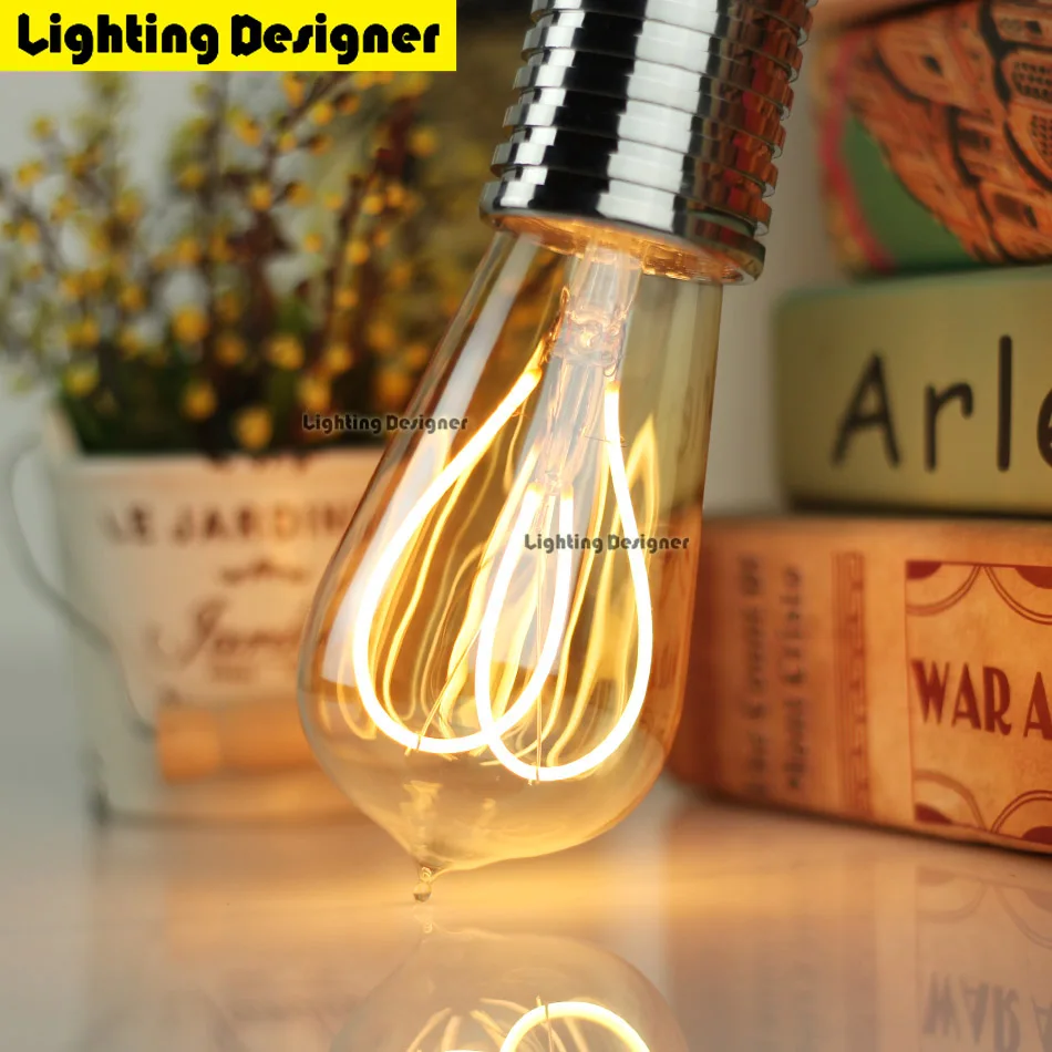 ST58 наконечник Эдисон светодиодный 4 Вт любовь классическое винтажное освещение