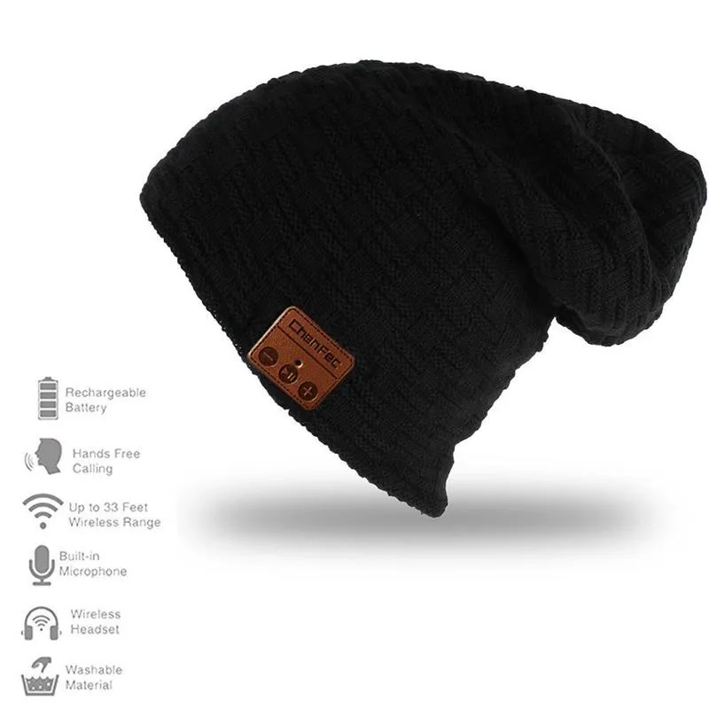 YourTribe Beanie Hat cap беспроводные Bluetooth наушники смарт с микрофоном зимние спортивные