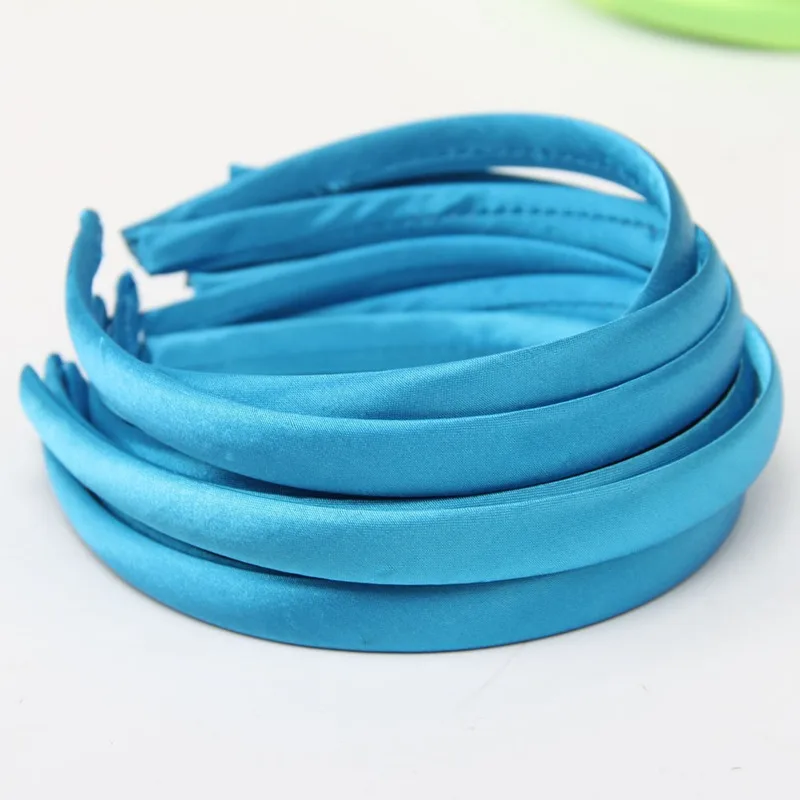 10pcs/lot -15mm children and Teen Satin Covered hairbands Fashion Baby Alice Headband 17 Different Colors girls hair assessories | Детская