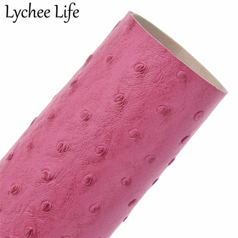 Lychee Life тисненая страусиная кожа ткань A4 ПВХ 29x21 см синтетическая ткань DIY Современная домашняя одежда Текстиль Швейные аксессуары