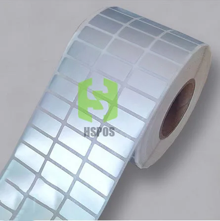 60*40 мм серебро ПЭТ этикетки 1000 шт. один рулон Сигле ряд водонепроницаемый высокая