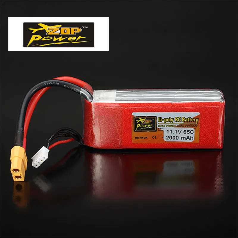 Оригинал Новое поступление перезаряжаемый ZOP Power 11 1 V 2000 mah 3 S 65C Lipo Батарея XT60