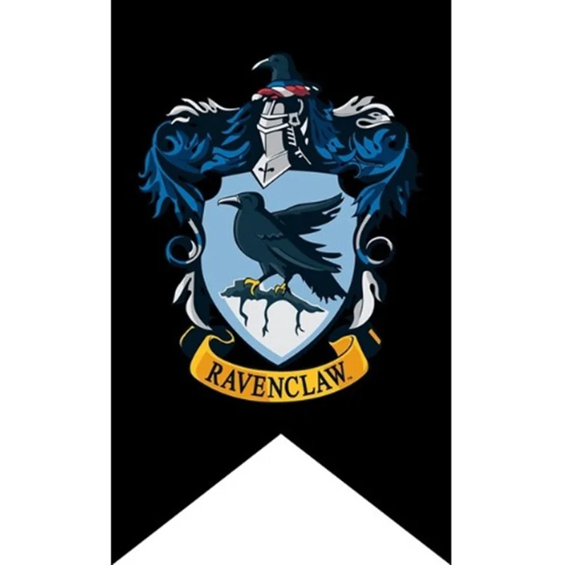 Ravenclaw black Гриффиндор Слизерин Hufflerpuff Ravenclaw вечерние принадлежности для дня рождения Флаг Колледжа баннеры Дети Хэллоуин украшения Рождественский подарок - Цвет: Ravenclaw black