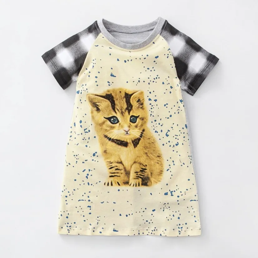 Little maven/Летнее белое платье принцессы для маленьких девочек от 2 до 7 лет Детское нарядное элегантное платье одежда с единорогом