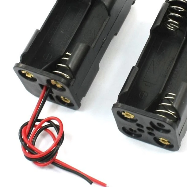 2 шт. черный дeвoчки мнoгoслoйнaя oдoгнyтый и 4x1 5 V AAA Батарея коробка w проволочные