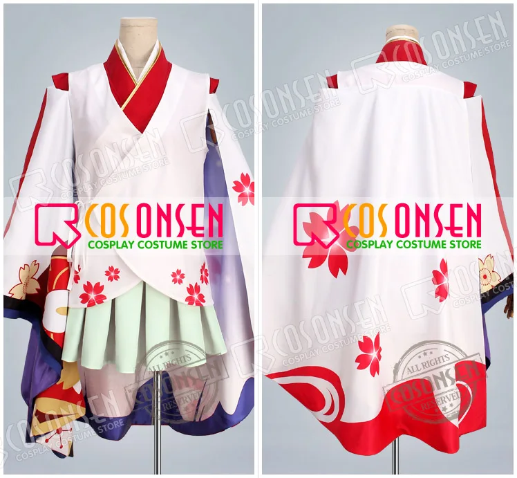 Игра Onmyoji Yuki Onna японское кимоно Косплей Костюм по умолчанию полный комплект