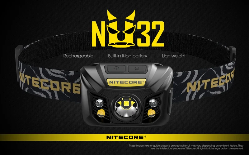 Nitecore NU32 CREE XP-G3 S3 светодиодный 550 люмен высокопроизводительный перезаряжаемый налобный фонарь встроенный литий-ионный аккумулятор