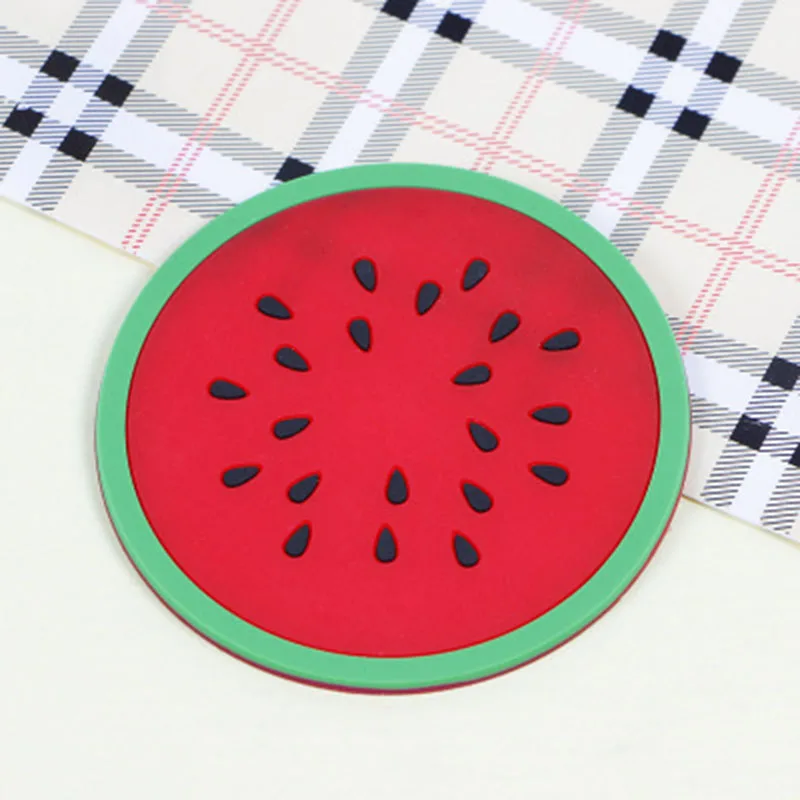 Colourful Table Mat Silicone Dining Cup Mats Creative Non-slip Kitchen Accessories Cups Heat Insulation Teacup Cushion | Дом и сад