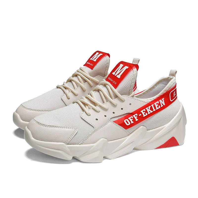 

Men Running Shoes Jogging Fashion Thick Sole Mesh Breathable Sport Shoes Height Increasing Footwear Men Casual Sneakers