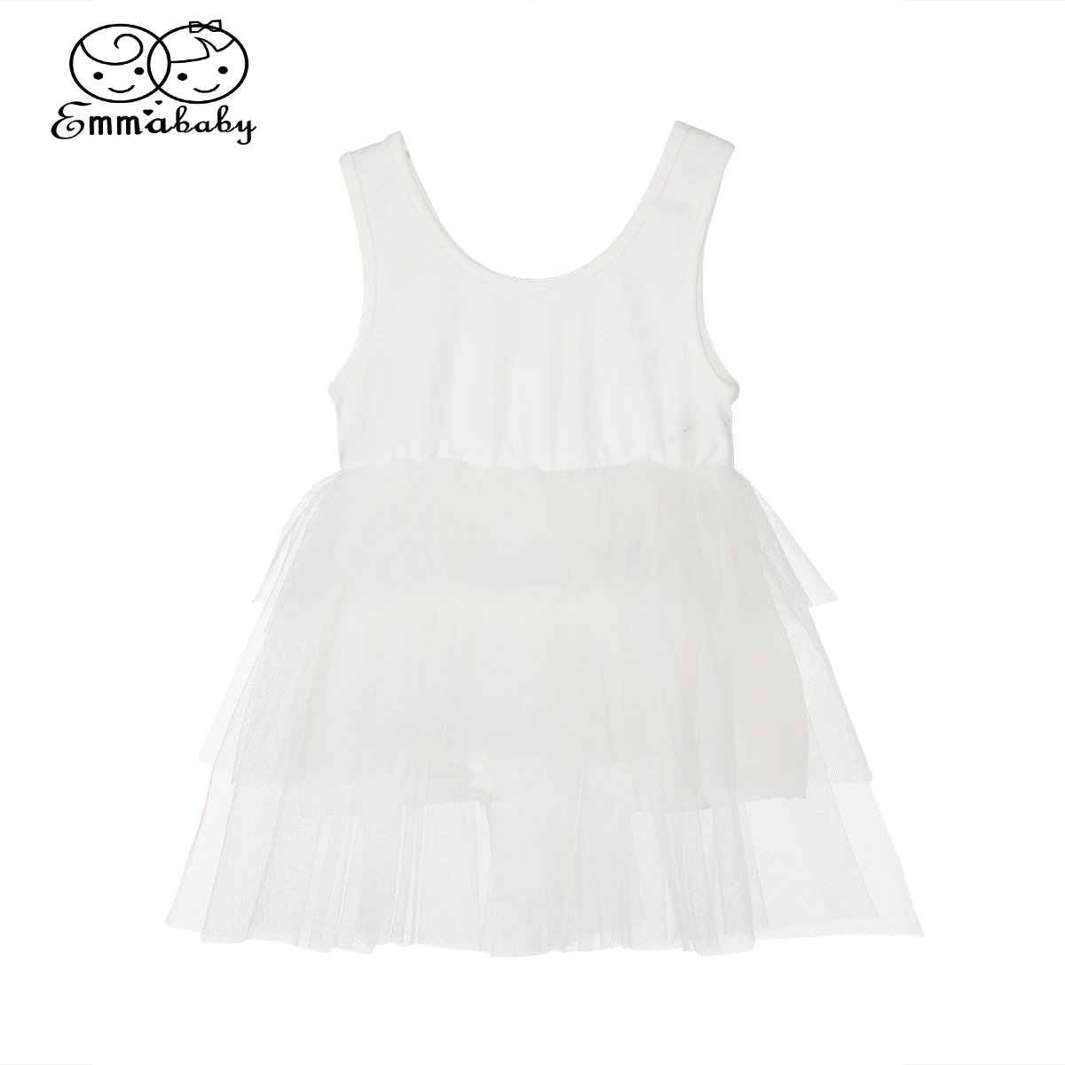 Платье-пачка для маленьких девочек кружевное балетное платье без рукавов 2018