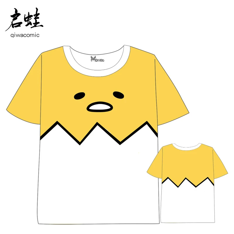 Hot Anime Gudetama T shirt Lazy balls Men Women Short Sleeve Summer Cosplay Costumes Tops Unisex t Cartoon | Мужская одежда