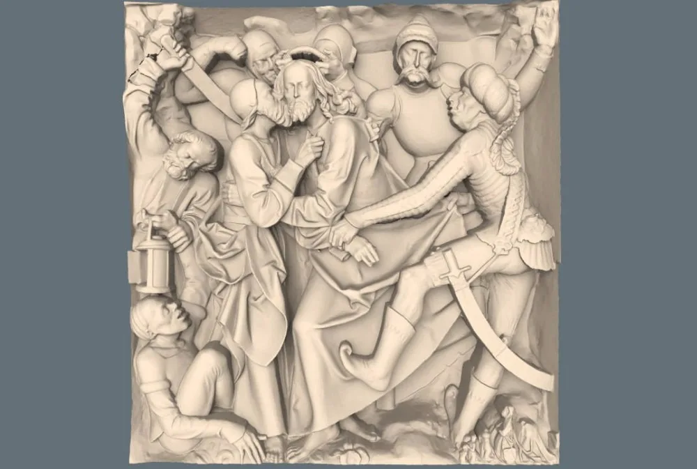 Модель 3d-файлов STL для маршрутизатора с ЧПУ Kiss of Judas Настенный декор (ES) |