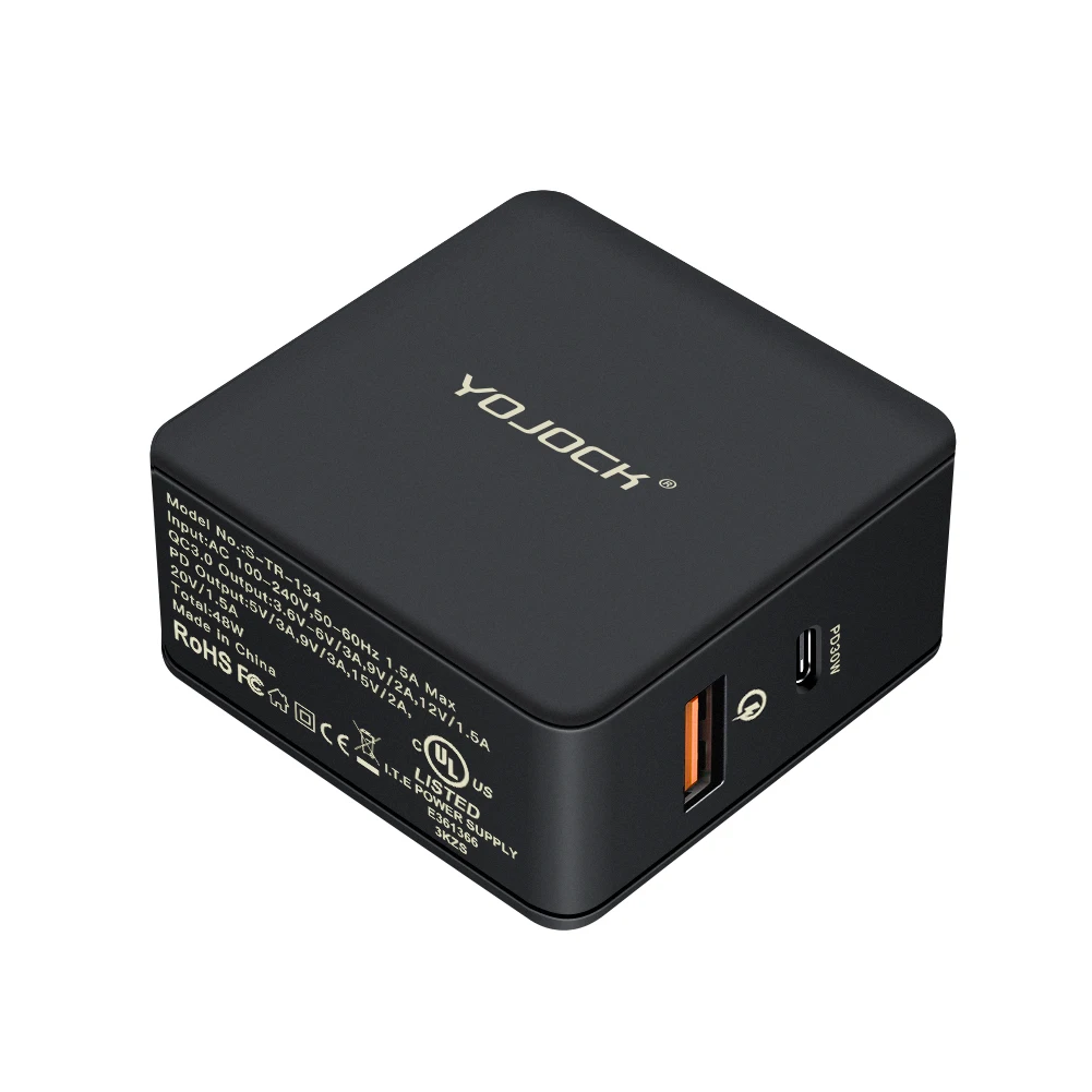 Yojock 48 Вт USB PD зарядное устройство быстрое зарядное устройство Тип C питания быстрая зарядка 3,0 адаптер дорожное настенное зарядное устройство s для iPhone X Xiaomi