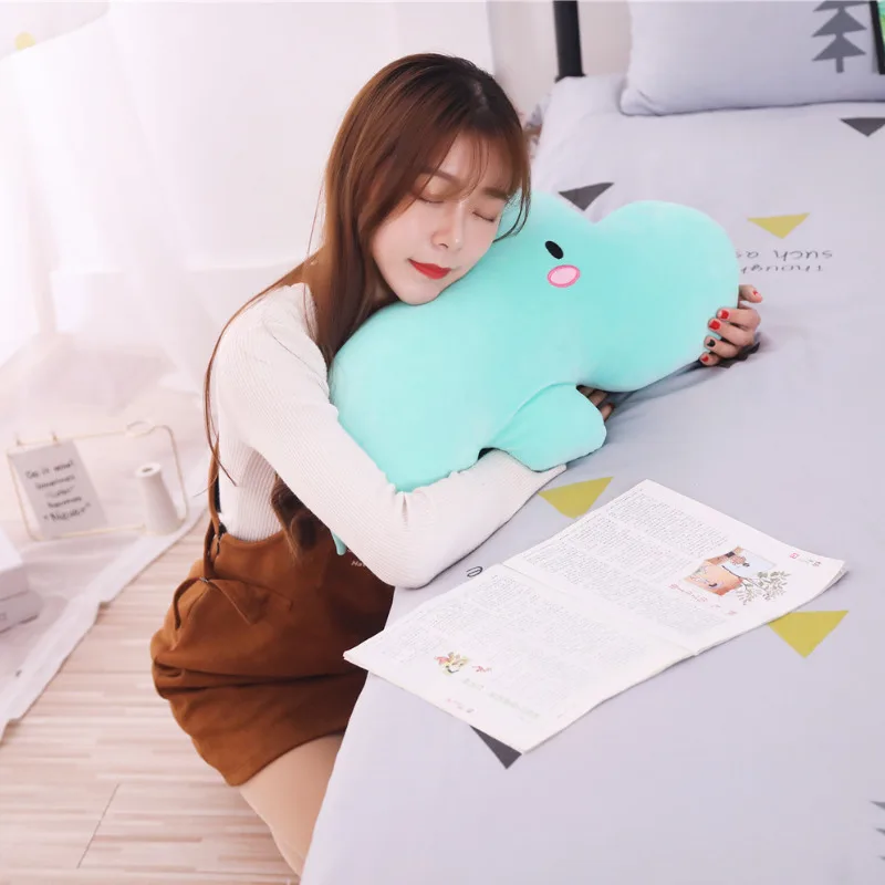 50 см Kawaii Мультфильм Подушка в форме животного подушка мягкая плюшевая игрушка набивка свинья Динозавр крыс утка Бегемот Подушка детский подарок на день рождения