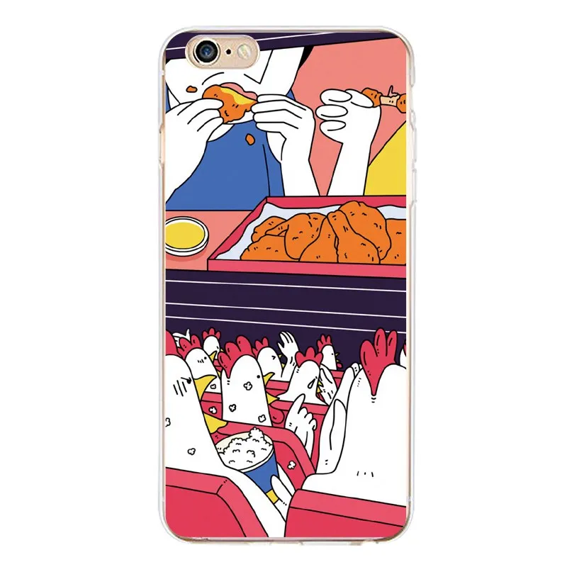 Мягкий прозрачный чехол для телефона из ТПУ Dinasour iPhone 4/4S 5 5S 6 6plus 7 8plus x Лимон