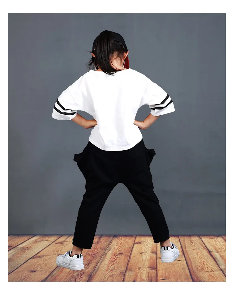 Танцевальные костюмы для мальчиков и девочек уличных танцев в стиле хип хоп танцевальные костюм Джаз