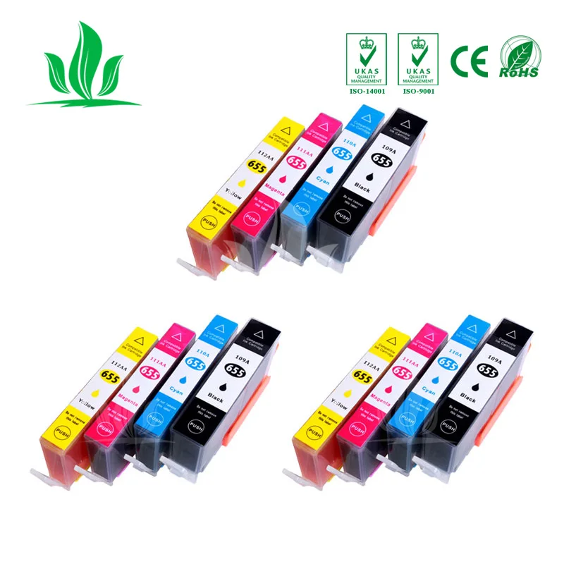 3 комплекта совместимый чернильный картридж для HP 655 HP655 HP655XL hp655 CZ109AE deskjet 3525 5525 685 670