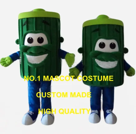 

1 piece green trash bin dustbin mascot costume adult size cartoon garbage can theme anime cosplay costumes fancy dress 2599