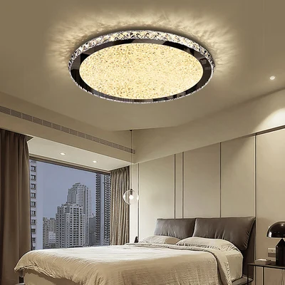 Новая круглая хрустальная люстра, освещение для дома, ledlamp, для гостиной, спальни, plafonnier, круглая светодиодная люстра, lampadari, светильники