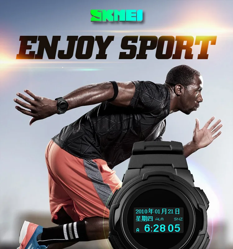 Мужские спортивные часы SKMEI, брендовые модные часы Chronos Rubber, мужские водонепроницаемые светодиодный цифровые часы, мужские военные часы, мужские часы