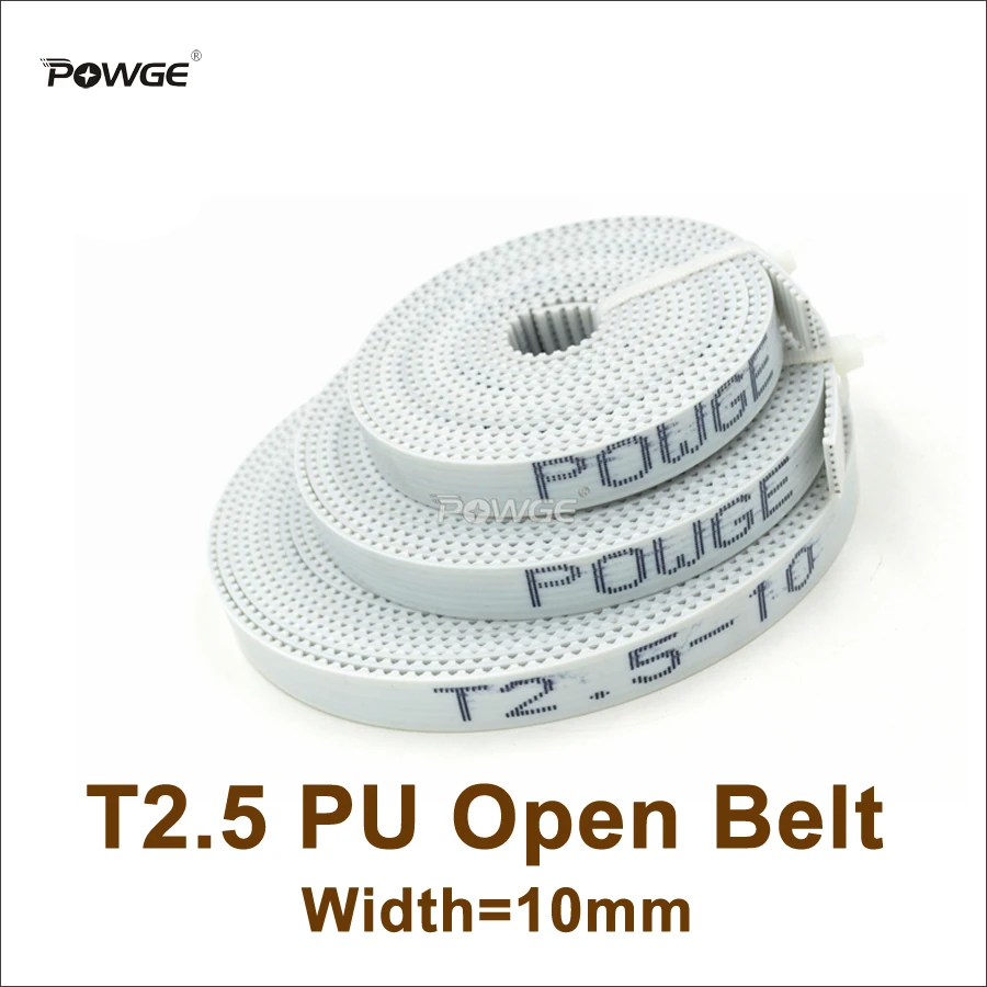 Pu-ремень для 3D принтера POWGE 50 метров T2.5 с открытым концом Ширина ремня-10 мм 10