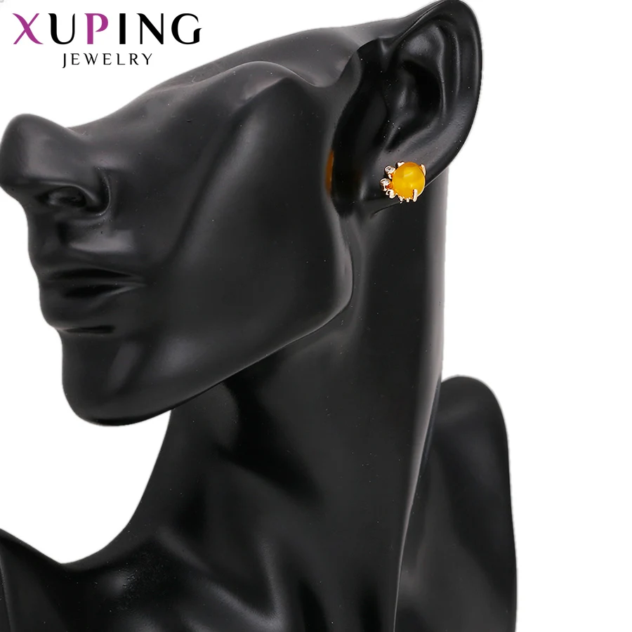 Xuping модные серьги, позолоченные серьги-гвоздики, дизайн, ювелирные изделия для женщин, подарок на День Благодарения S63, 3-93582