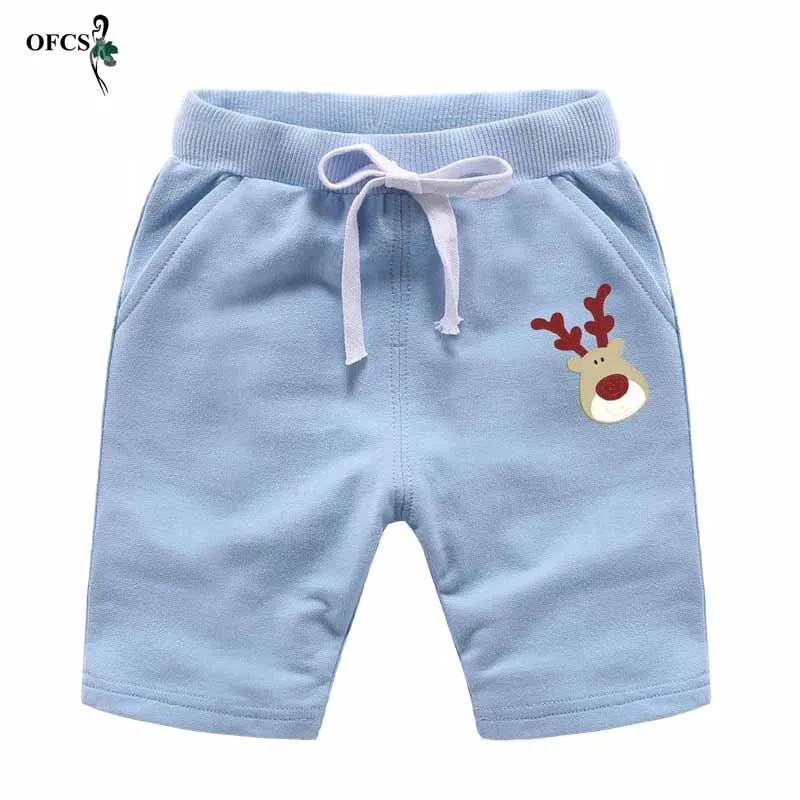 Шорты детские хлопковые средней длины брендовые пляжные мягкие короткие