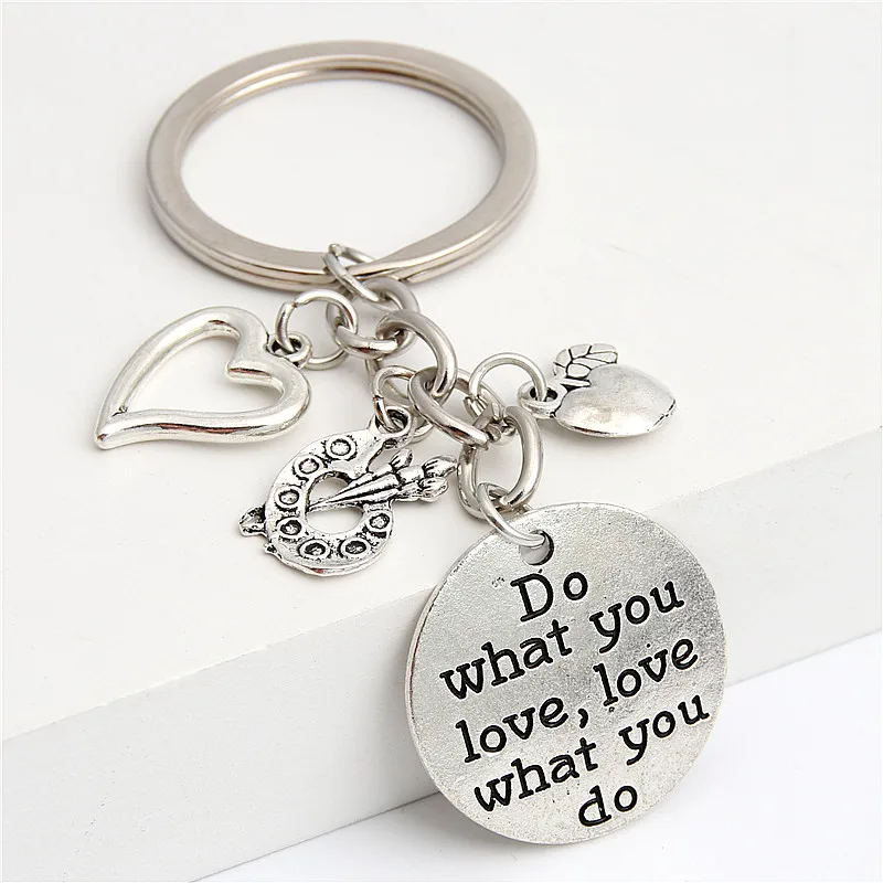 1 шт. брелок для художников Apple Charms paintbrush Keyring Paints брелки художника сделать то что