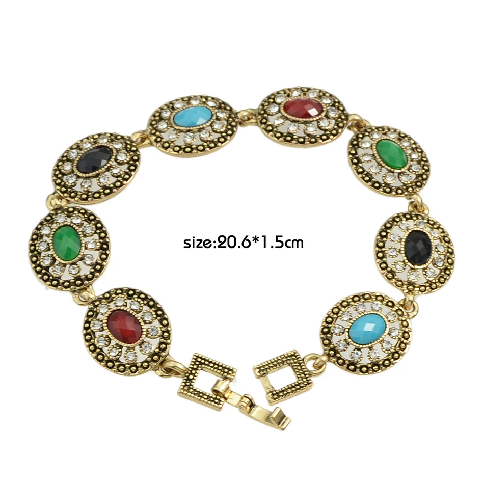 Винтаж Стиль Античное золото Цвет серебро бохо браслет ful круглый Бусины для Для