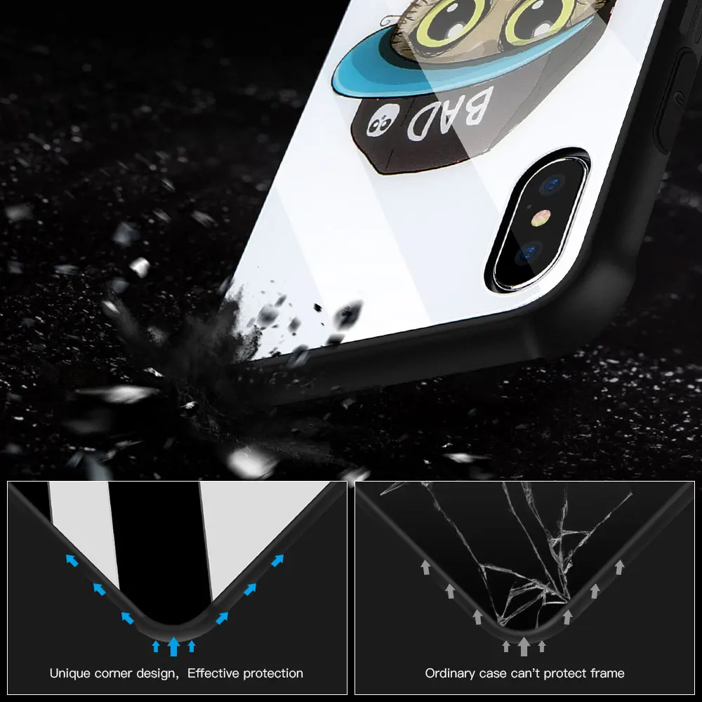 KISSCASE Сова узорчатый чехол для телефона iPhone X жесткая задняя крышка силиконовый