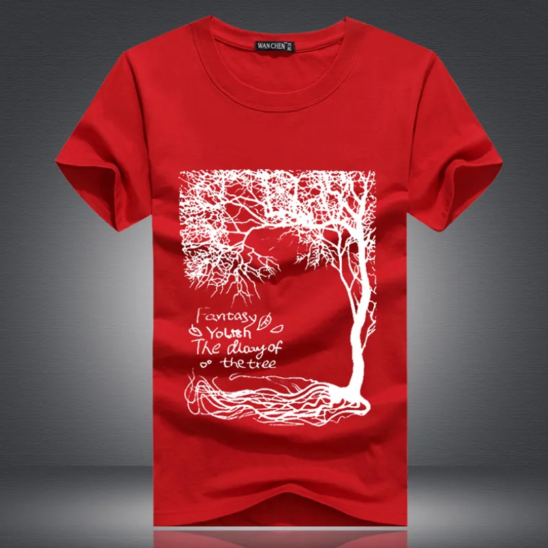 Новая летняя брендовая футболка большого размера Мужская с круглым воротником и