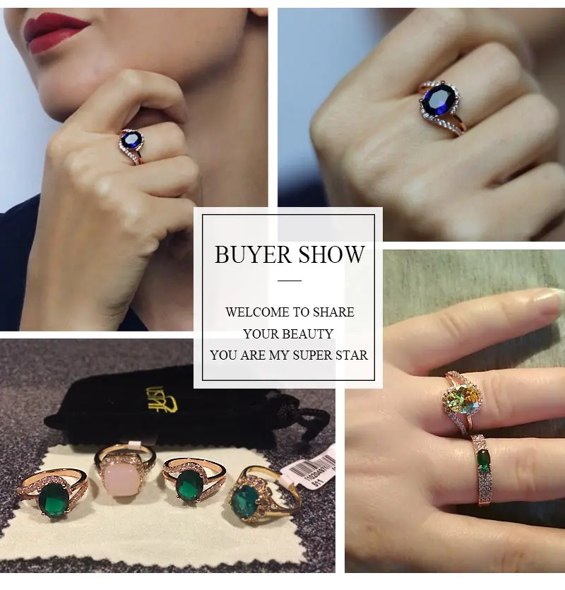 USTAR, Овальные, зеленые, 2.0ct, CZ Кристаллы, свадебные кольца для женщин, микро проложили 30 шт., AAA циркон, женские кольца для помолвки, anel bague femme