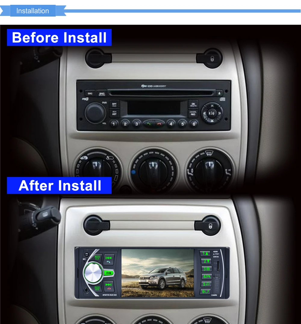 LTBFM 1 Din 4," Bluetooth In-dash 12 В радио автомобиля TF/USB/AUX/FM стерео MP5 плеер рулевое колесо управление Авто ленты Авторадио