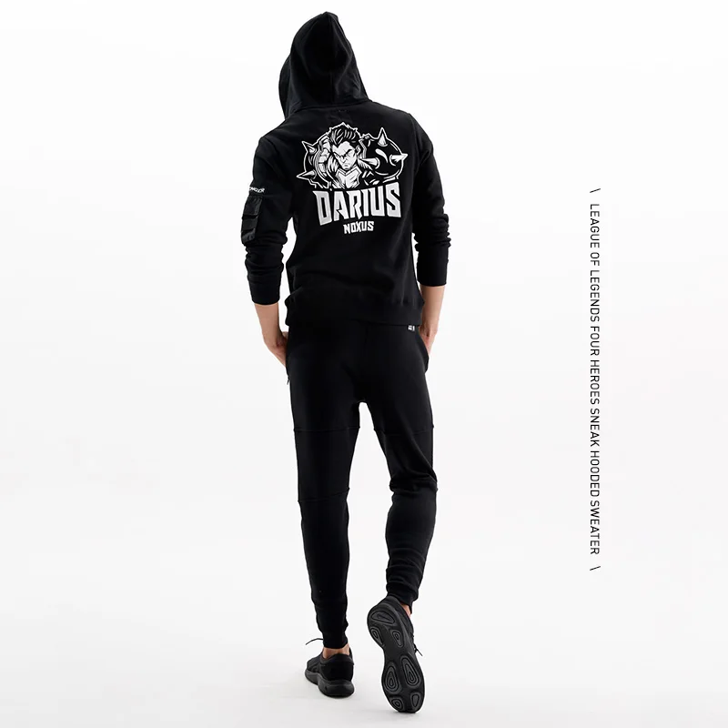 TEE7 GG серия best king sneaking assassin night running sports edition kai ying Мужской Хлопковый жилет на молнии с капюшоном модные толстовки с капюшоном