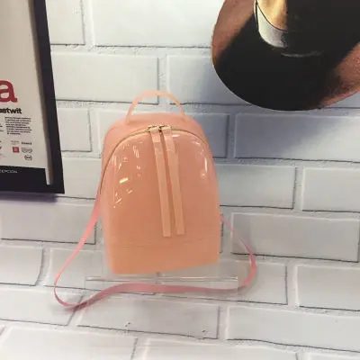 Pink Хит, яркие цвета, летние прозрачные рюкзаки, водонепроницаемые, ПВХ, школьные сумки, пластиковые, силиконовые, женские сумки через плечо, для девушек, S, L, размер 046 - Цвет: Pink