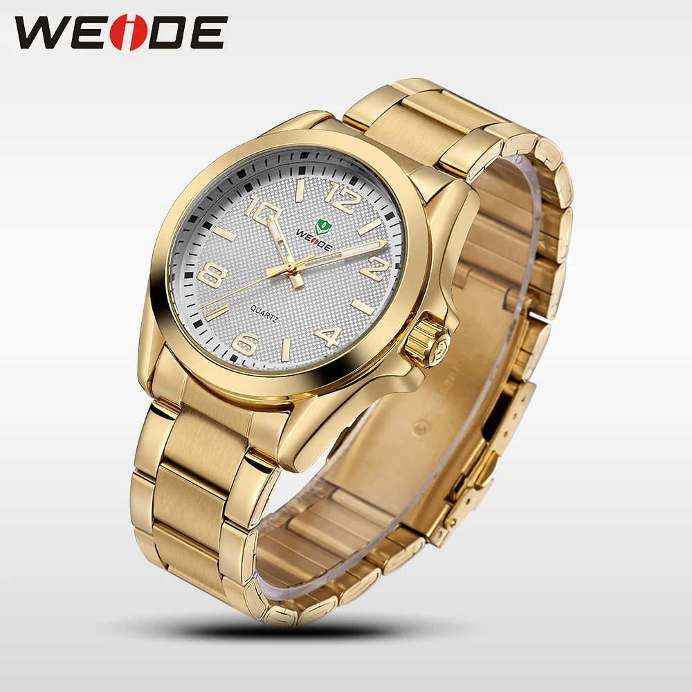 WEIDE повседневные Кварцевые спортивные наручные часы модные из настоящего золота
