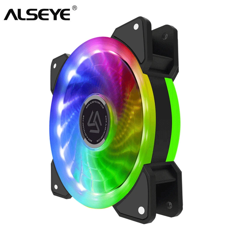 ALSEYE кулер 120 мм RGB вентилятор для компьютера 12 В светодиодный Радуга один модель 51CFM 1300 об./мин