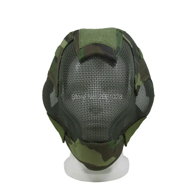 Tactical Paintball Mask Full Face Breathable Metal Steel Net Mesh Combat Protective Prop For Fencing Swordplay Wargame |
