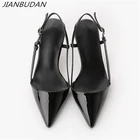 Женские туфли на высоком каблуке JIANBUDAN, элегантные офисные туфли на высоком каблуке 8 см10 см, туфли-лодочки 34-41 на лето, 2020