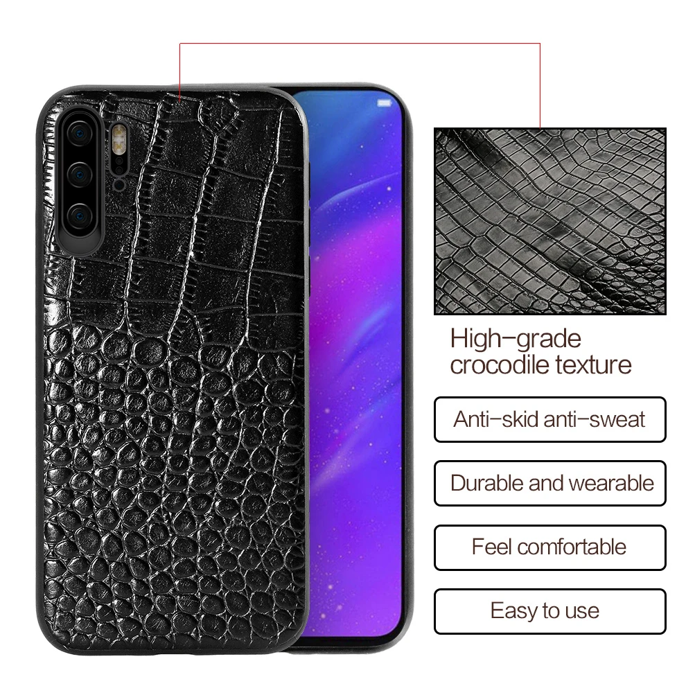 Для Huawei P20 P30 Lite Pro задняя крышка высокого качества из натуральной кожи чехол для