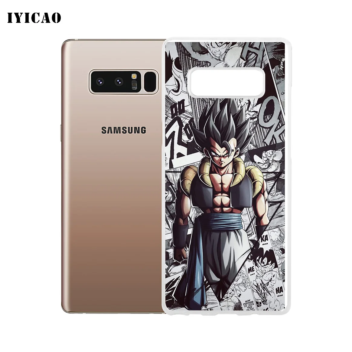 Мягкий силиконовый чехол IYICAO Gogeta Dragon Ball для телефона samsung A5 A6 Plus A7 A8 A9 J3 J5 J7 Note 8 9