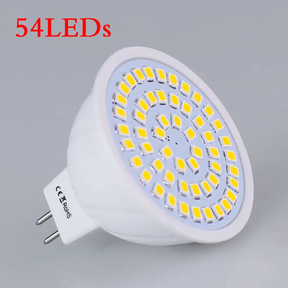 Светодиодная лампа MR16 12 в высокой яркости GU5.3 SMD 2835 36 54 72 светодиода диодные лампы