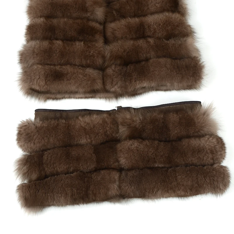 Женское пальто JKP зимнее меховое воротник из натурального меха лисы регулируемой