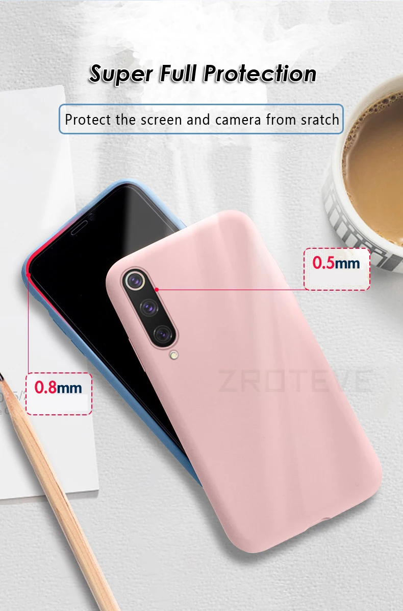 Mi 9 чехол ZROTEVE жидкий силиконовый чехол для Xiaomi mi 9 mi 8 Pro Чехол Xio mi 9 SE чехол для Xiaomi mi 9T mi 8 9 Lite CC9 Pro Чехол