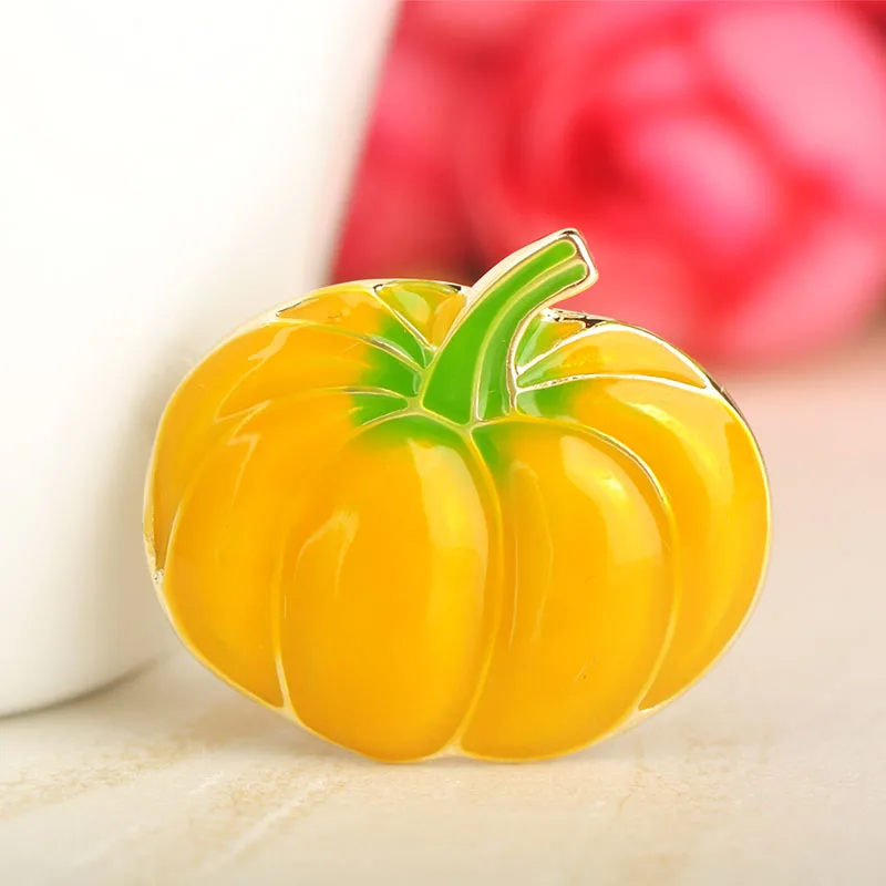 Женская/Мужская брошь в форме тыквы FUNMOR брошка золотого цвета с эмалью стиле