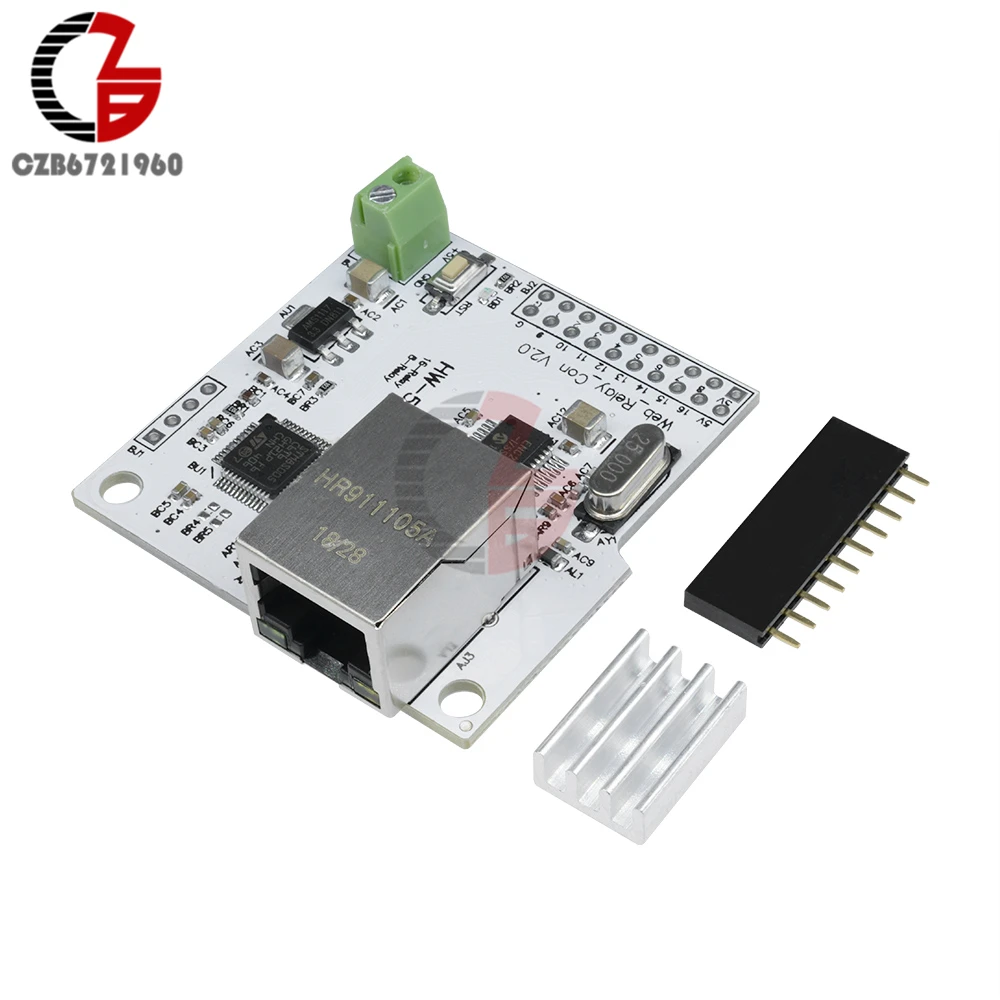 Сетевой модуль DC 5V 2A 8CH ENC28J60 8 канальный сетевой концевой релейный блок управления