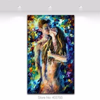 100 hand painted nude woman and man sex oil painting palette knife abstract picture body canvas art christmas gift home decor