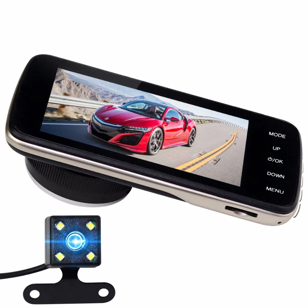 Мини Автомобильный видеорегистратор с двумя объективами видео Full HD 1080P 4